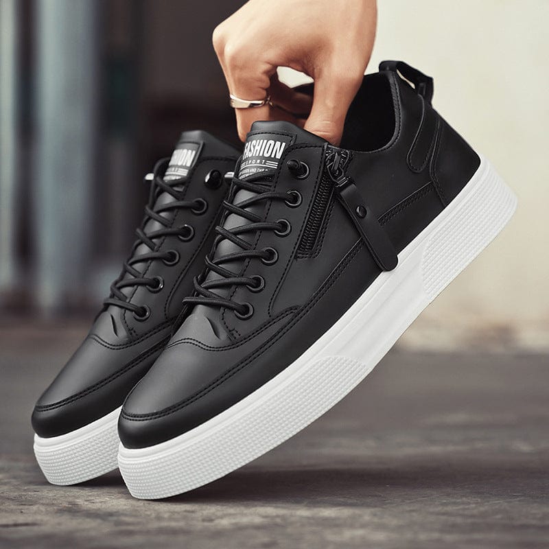 Primadon Sneaker Simon elegante Leder-Sneakers für Herren mit Reißverschluss