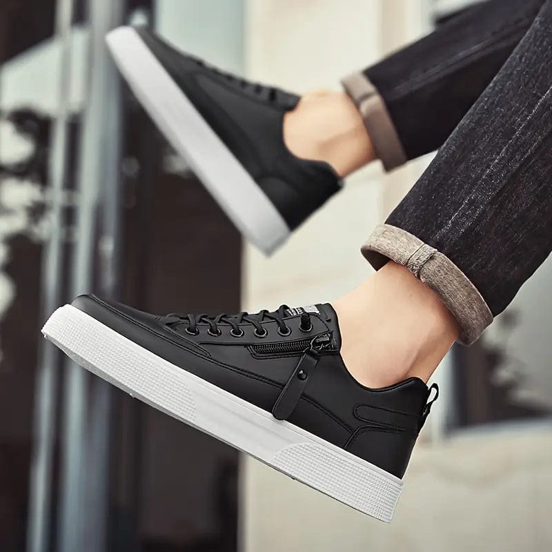 Primadon Sneaker Simon elegante Leder-Sneakers für Herren mit Reißverschluss