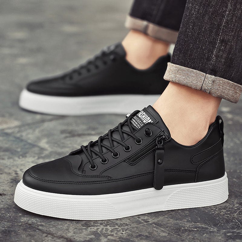Primadon Sneaker Simon elegante Leder-Sneakers für Herren mit Reißverschluss