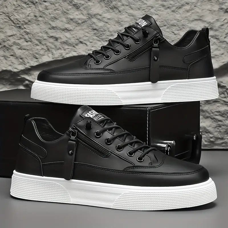 Primadon Sneaker Simon elegante Leder-Sneakers für Herren mit Reißverschluss