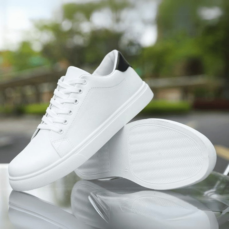Primadon Sneaker Weiß / 38.5 Adrien elegante Ledersneakers für Herren atmungsaktiv