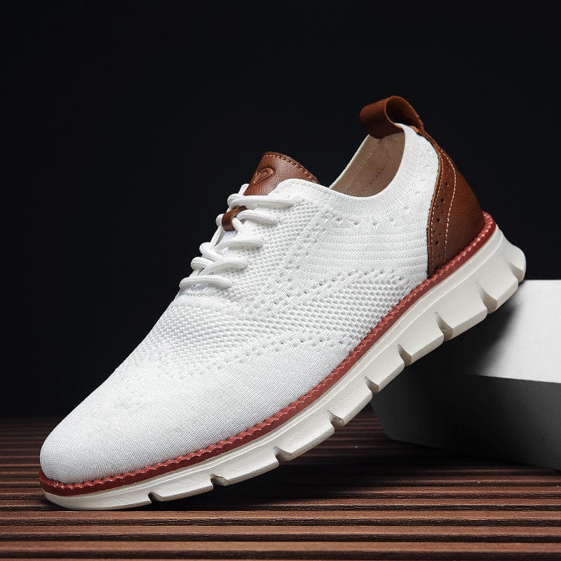 Primadon Sneaker Weiß / 38.5 Marc atmungsaktive Barfußschuhe für Herren flexibel