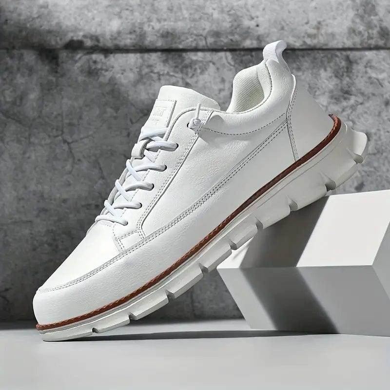 Primadon Sneaker Weiß / 38.5 Michael | Elegante Ledersneaker für Herren bequem weiß