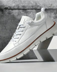 Primadon Sneaker Weiß / 38.5 Michael | Elegante Ledersneaker für Herren bequem weiß