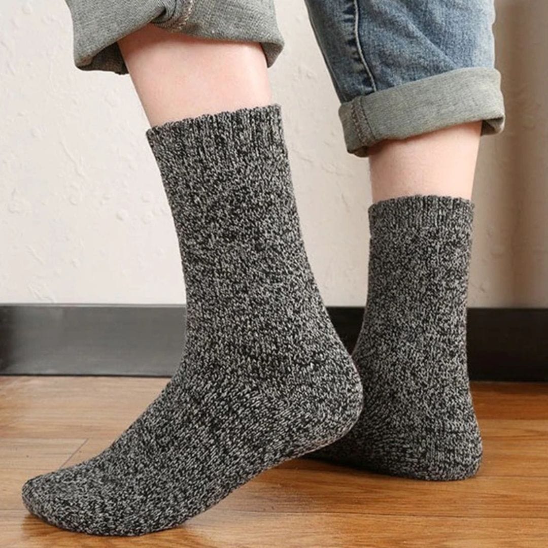 Primadon Socken Dunkelgrau Carlos | Warme Trachtensocken für Herren Retro-Style