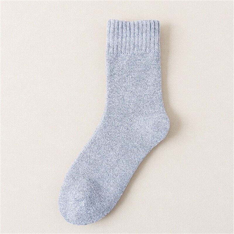 Primadon Socken Hellgrau Carlos | Warme Trachtensocken für Herren Retro-Style