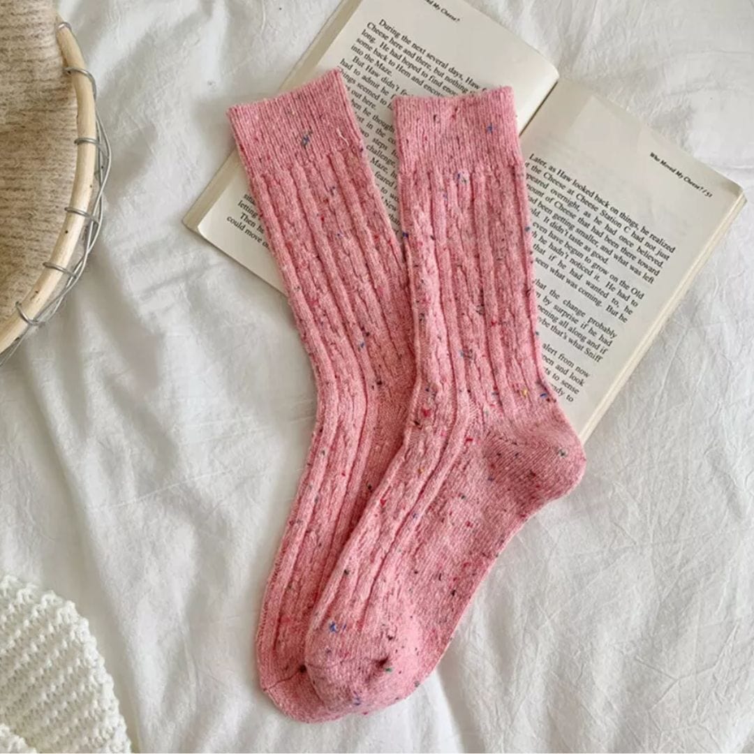 Primadon Socken Rosa Charlotte | Lässige Trachtensocken für Damen Vintage