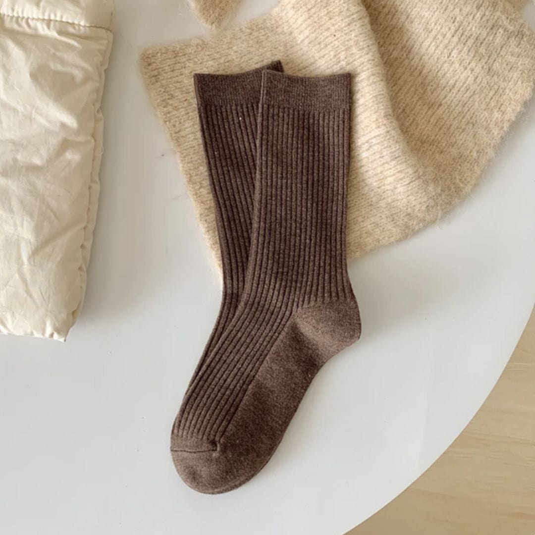 Primadon Socken & Strumpfwaren Kaffee Jennifer | Atmungsaktive Trachtensocken für Damen Retro