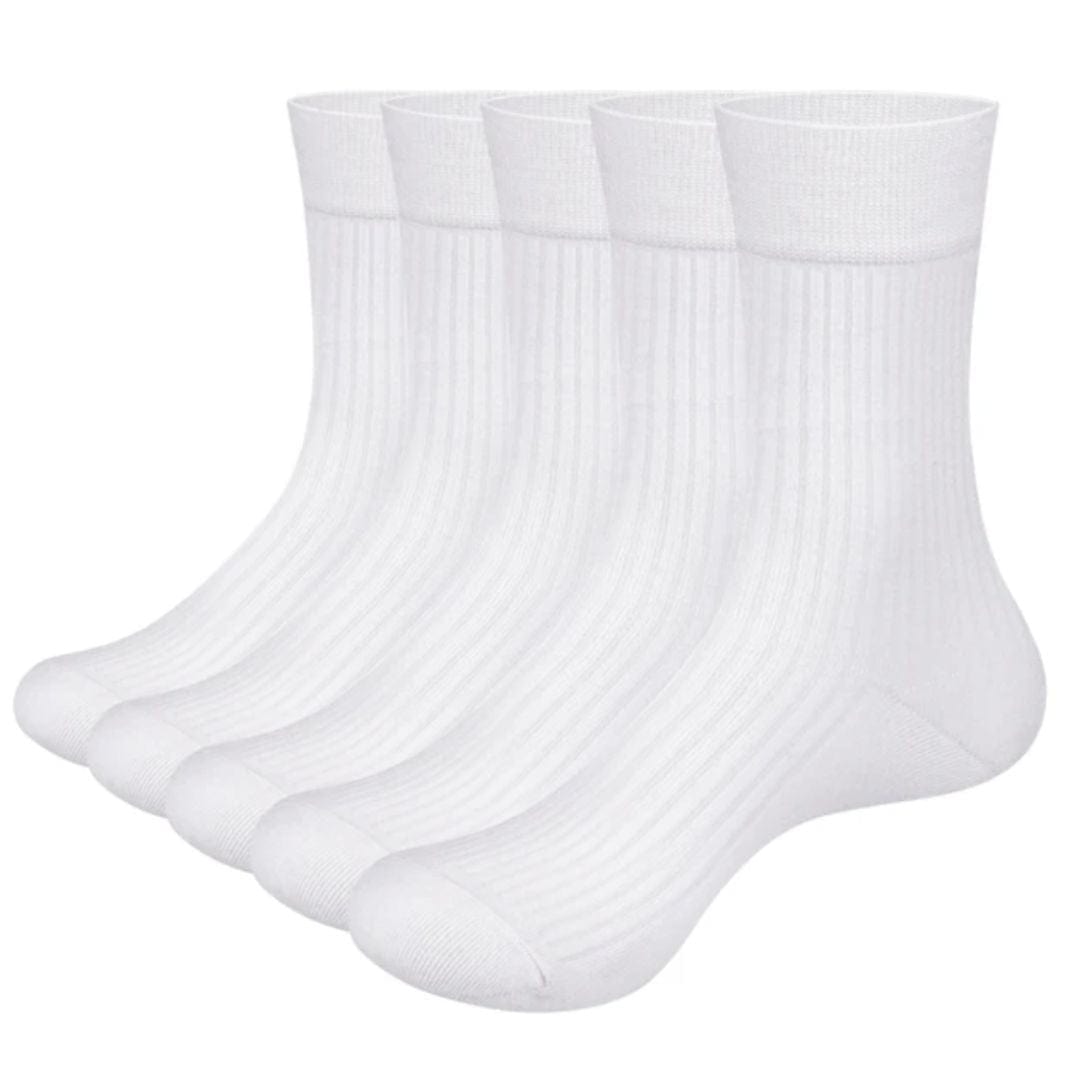 Primadon Socken Weiß Khalil | Komfortable Trachtensocken für Herren mittellang