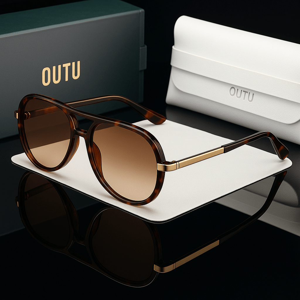 Primadon Sonnenbrillen Braun-Schildkröte Alessio | Elegante Sonnenbrille für Herren modern