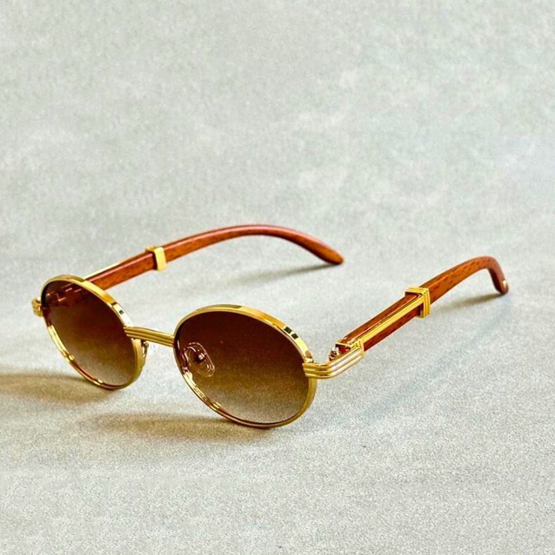 Primadon Sonnenbrillen Espresso Braun Niko elegante Vintage-Sonnenbrille UV400