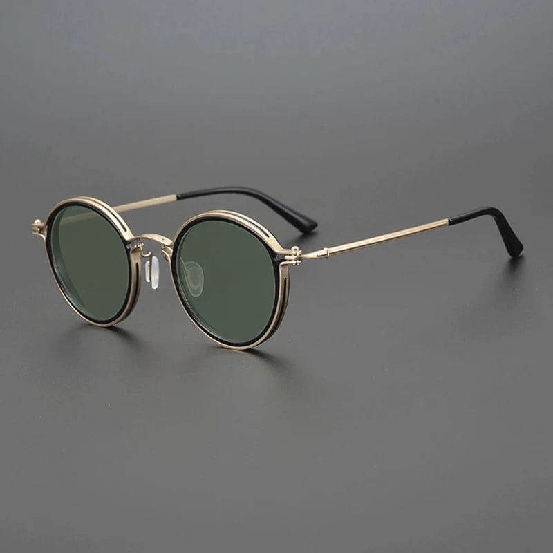 Primadon Sonnenbrillen Gold Grün Oliver | Elegante Sonnenbrille für Herren UV400 Schutz