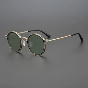 Primadon Sonnenbrillen Gold Grün Oliver | Elegante Sonnenbrille für Herren UV400 Schutz
