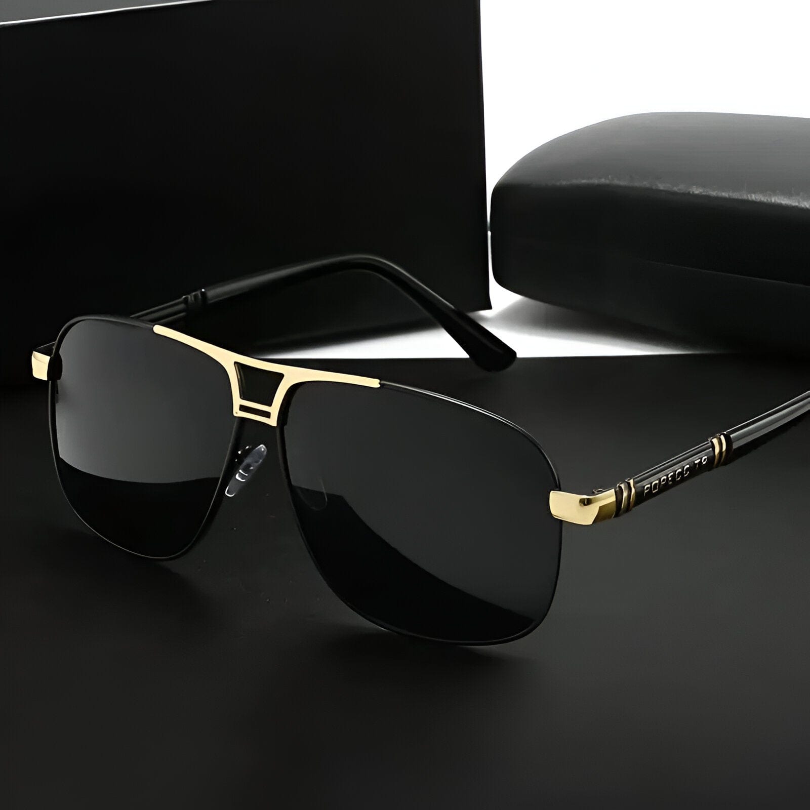 Primadon Sonnenbrillen Gold Leo | Elegante Polarisierte Sonnenbrille für Herren