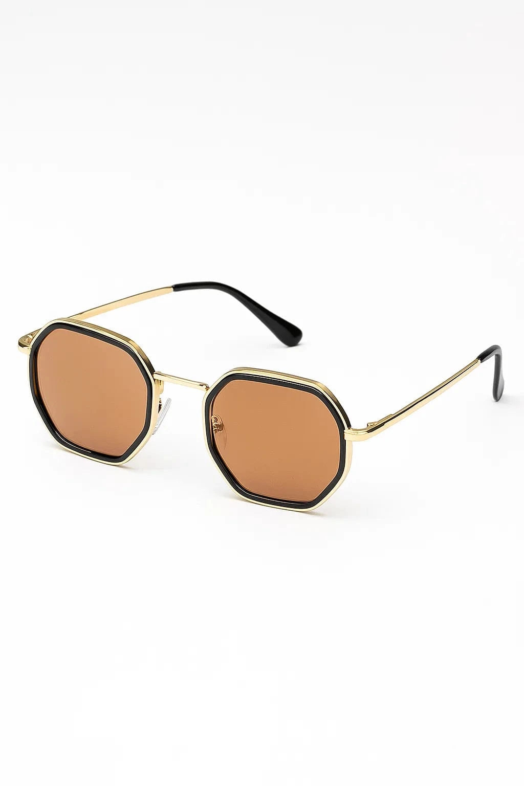 Primadon Sonnenbrillen Gold Salomo stylische Octagon-Sonnenbrille für UV-Schutz