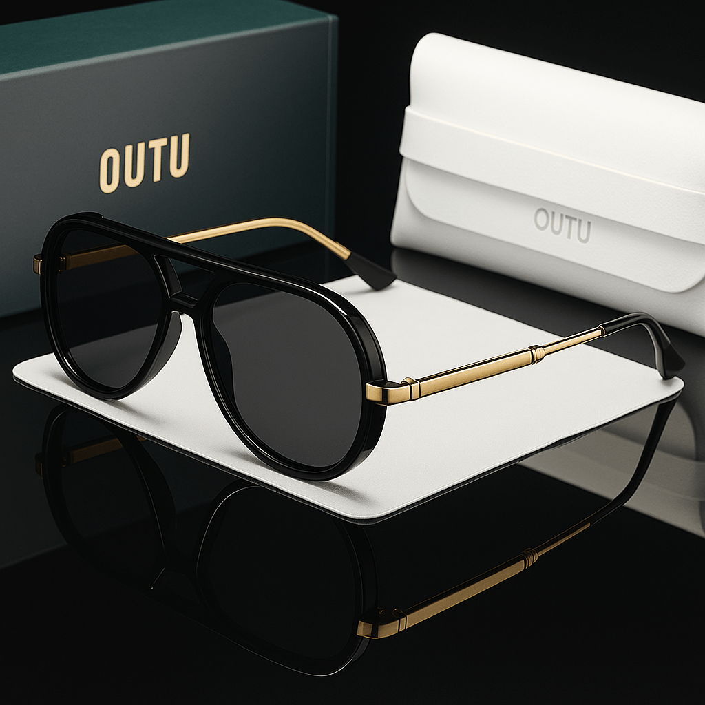 Primadon Sonnenbrillen Matt Schwarz Alessio | Elegante Sonnenbrille für Herren modern