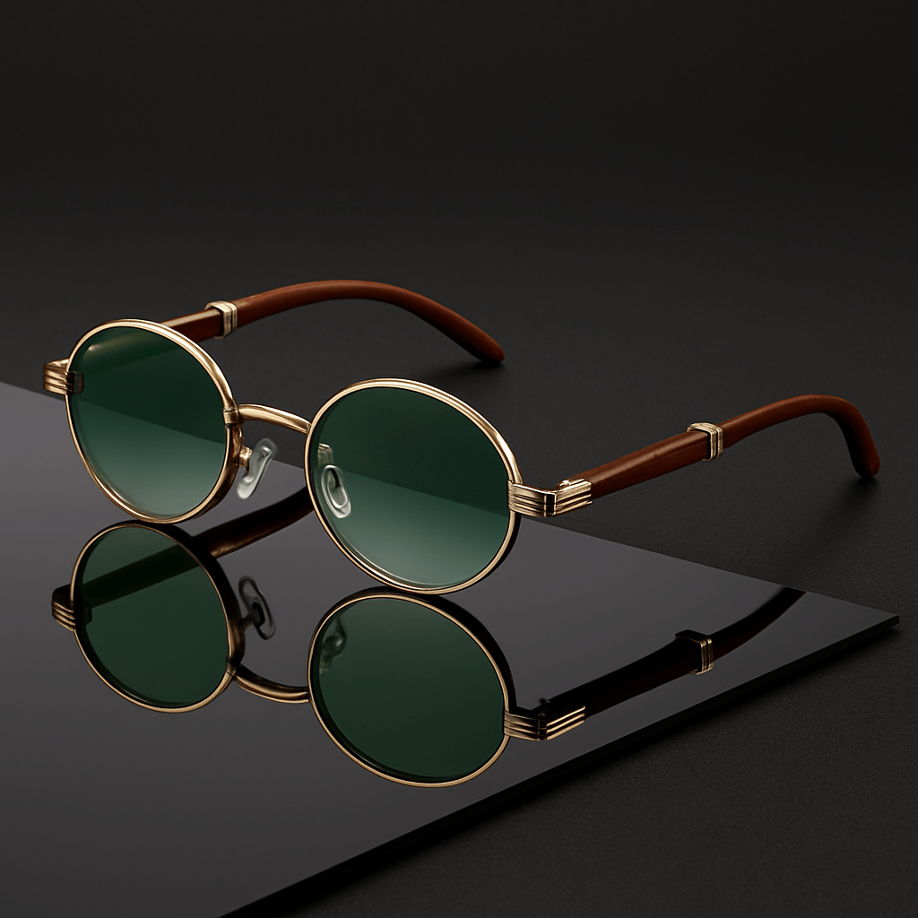 Primadon Sonnenbrillen Olive Laurent | Elegante Oval-Sonnenbrille für Herren