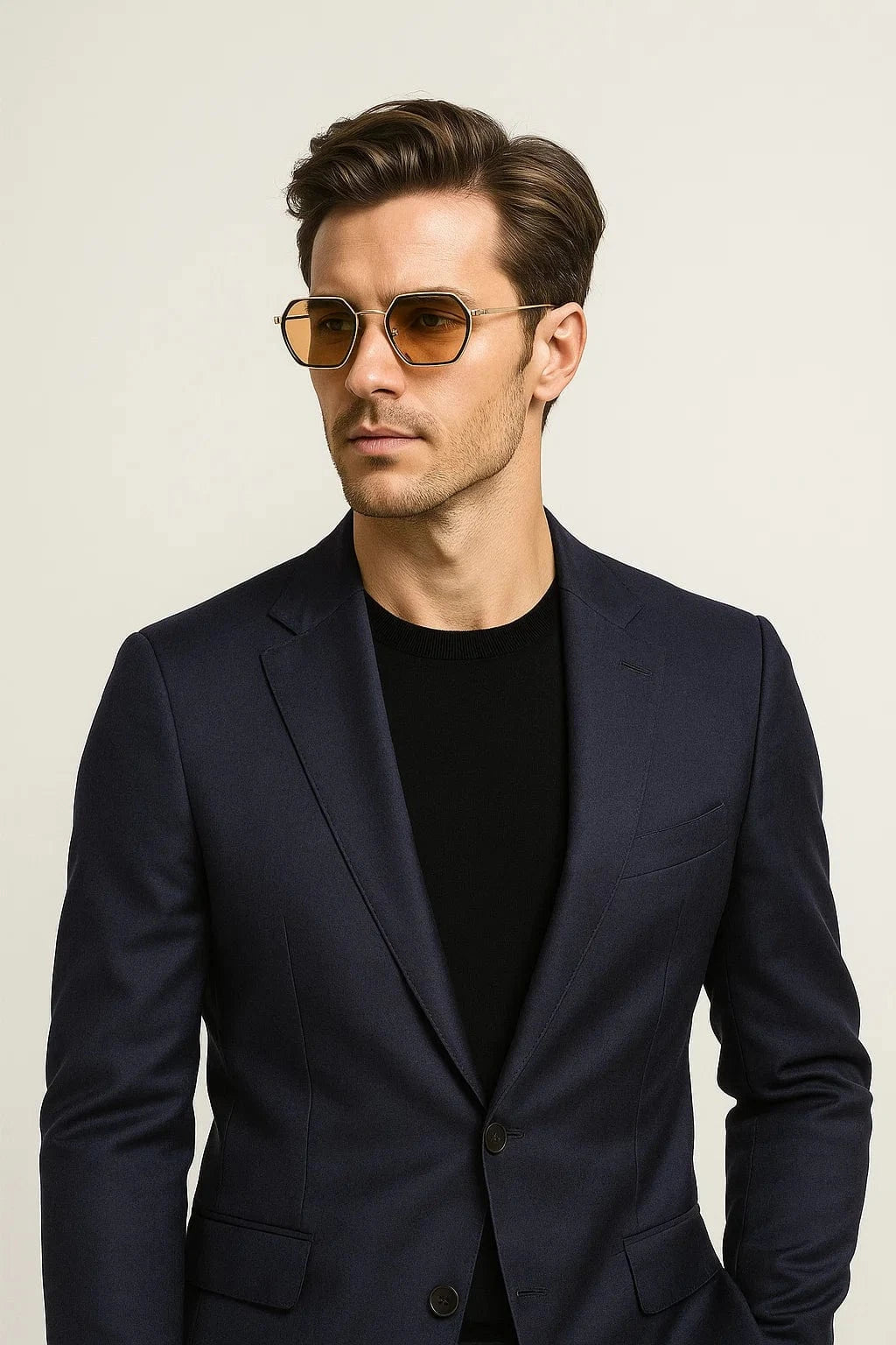 Primadon Sonnenbrillen Salomo stylische Octagon-Sonnenbrille für UV-Schutz