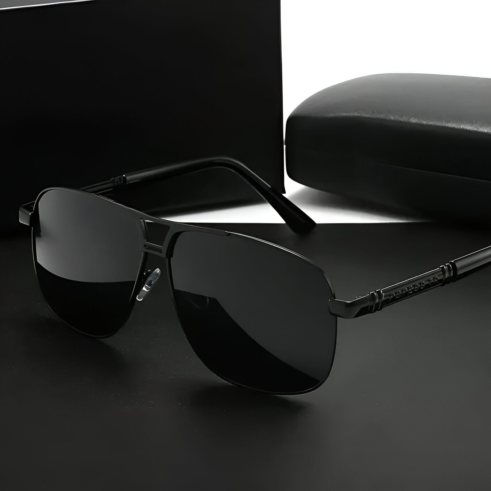 Primadon Sonnenbrillen Schwarz Leo | Elegante Polarisierte Sonnenbrille für Herren