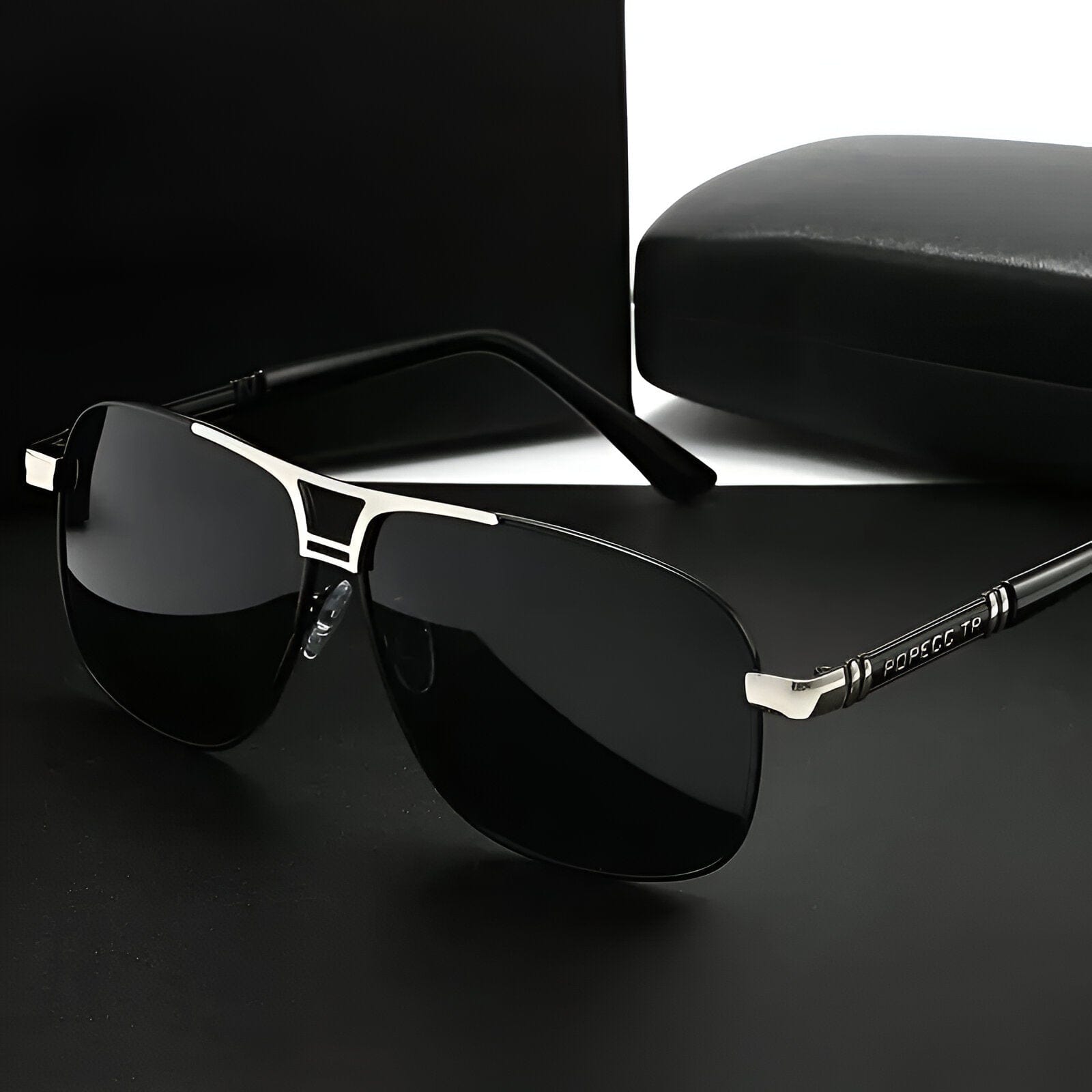 Primadon Sonnenbrillen Silber Leo | Elegante Polarisierte Sonnenbrille für Herren