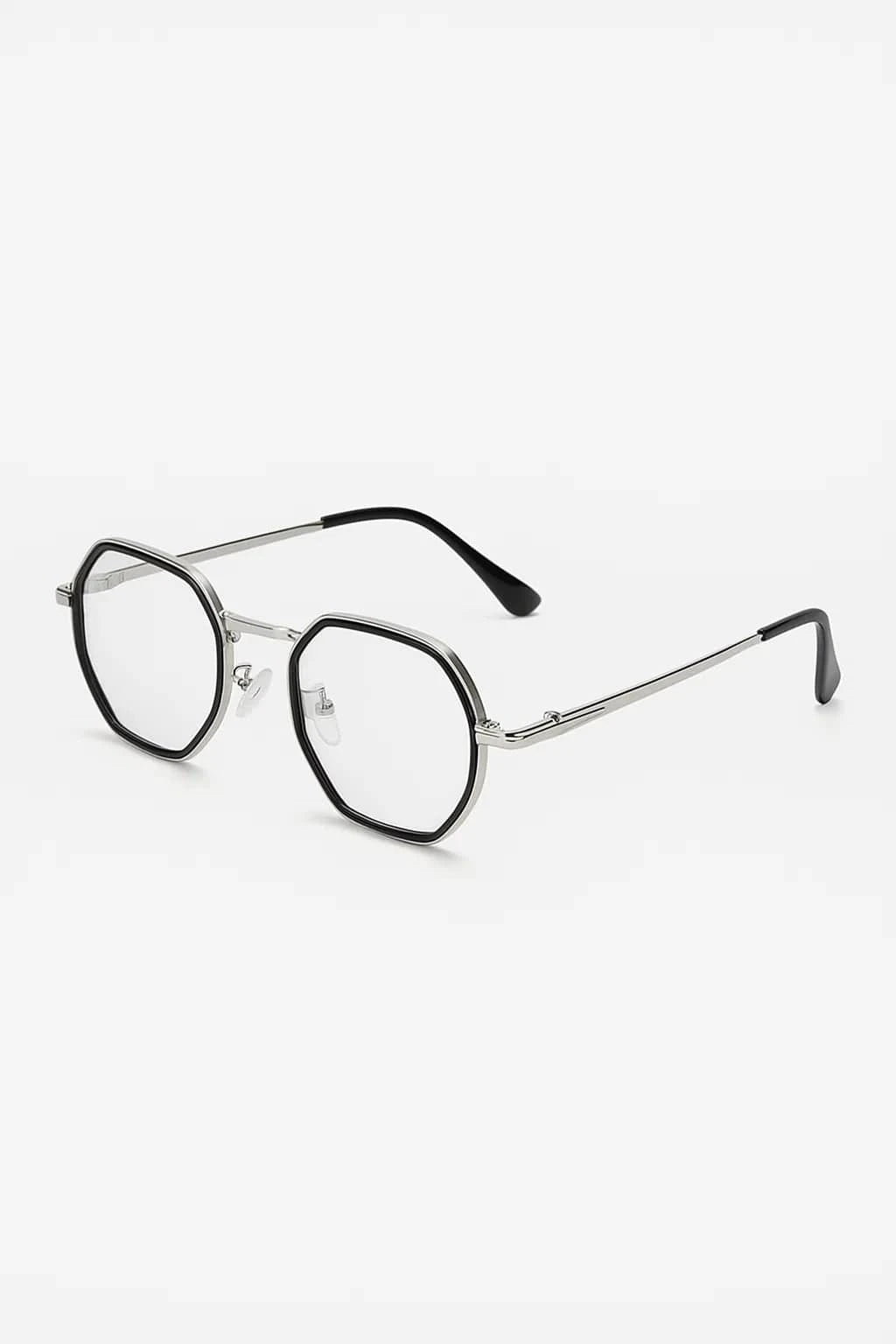 Primadon Sonnenbrillen Silber Salomo stylische Octagon-Sonnenbrille für UV-Schutz