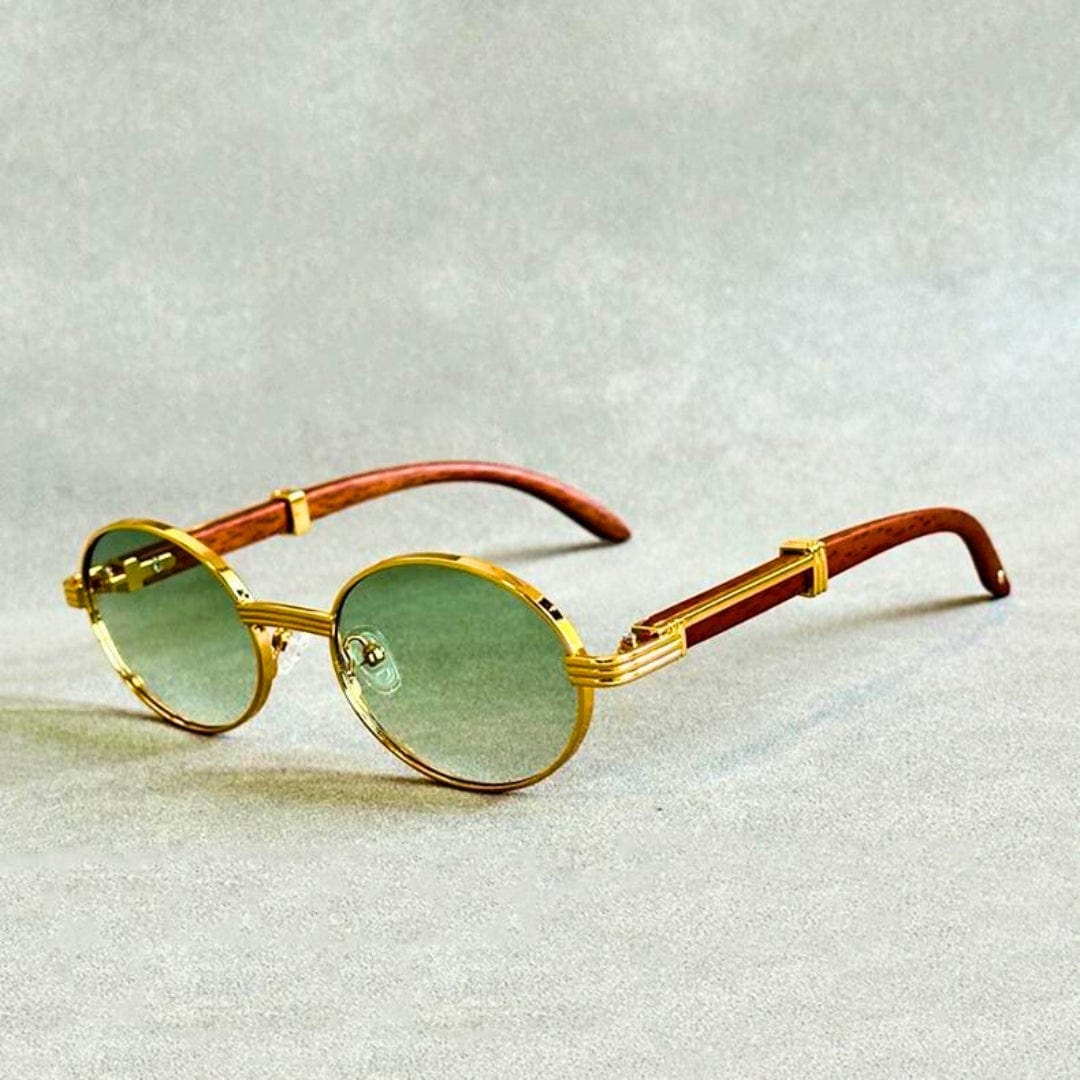 Primadon Sonnenbrillen Waldgrün Niko elegante Vintage-Sonnenbrille UV400