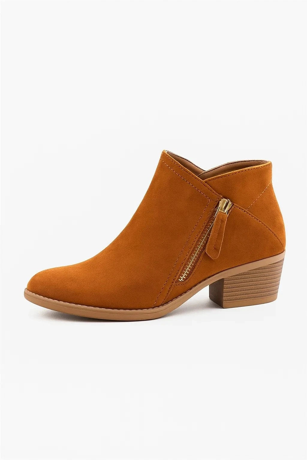 Primadon Stiefeletten Braun / 35 Ayla elegante Wildlederstiefeletten für Damen mit Reißverschluss
