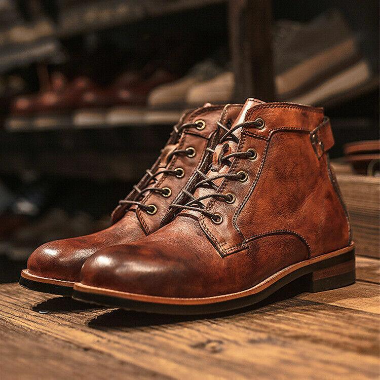 Primadon Stiefeletten Braun / 6 Matteo | Elegante Leder-Stiefeletten für Herren Herbst