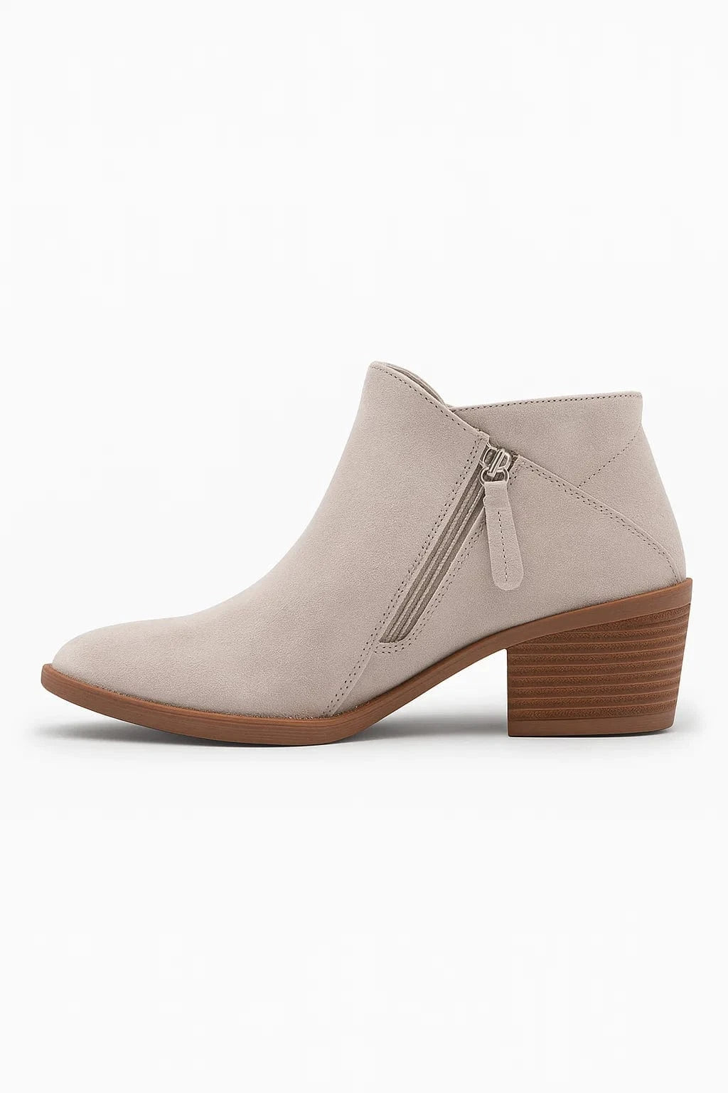 Primadon Stiefeletten Grau / 35 Ayla elegante Wildlederstiefeletten für Damen mit Reißverschluss