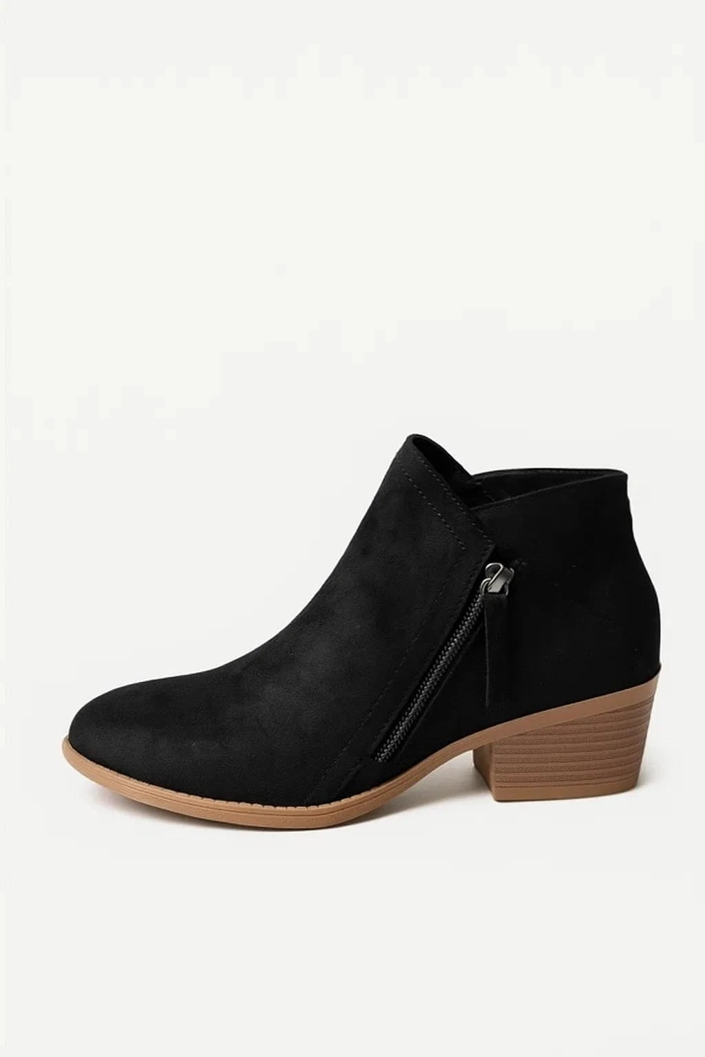 Primadon Stiefeletten Schwarz / 35 Ayla elegante Wildlederstiefeletten für Damen mit Reißverschluss