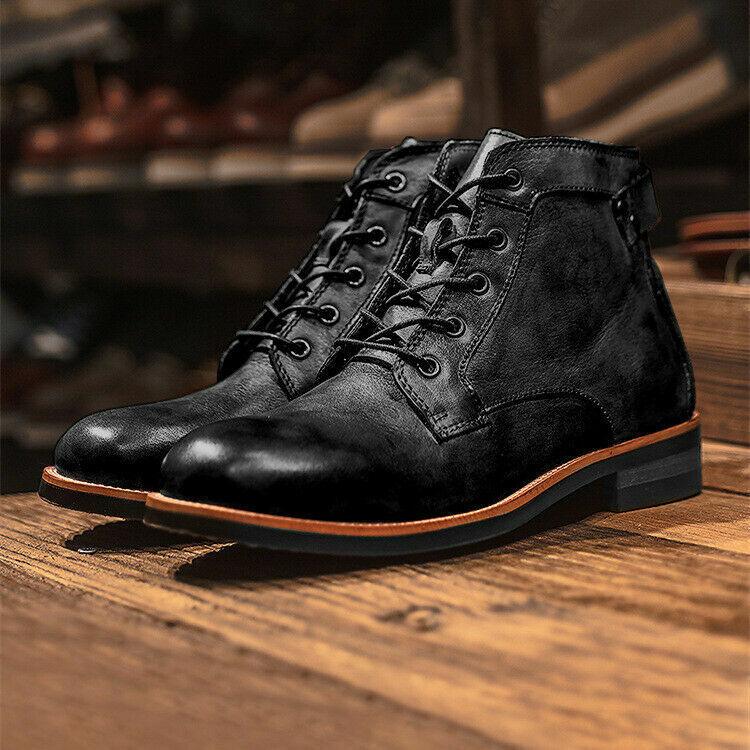 Primadon Stiefeletten Schwarz / 6 Matteo | Elegante Leder-Stiefeletten für Herren Herbst