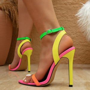 Primadon Stiletto-Absätze Giulia neonfarbene Stiletto-Absätze für Damen gepolstert