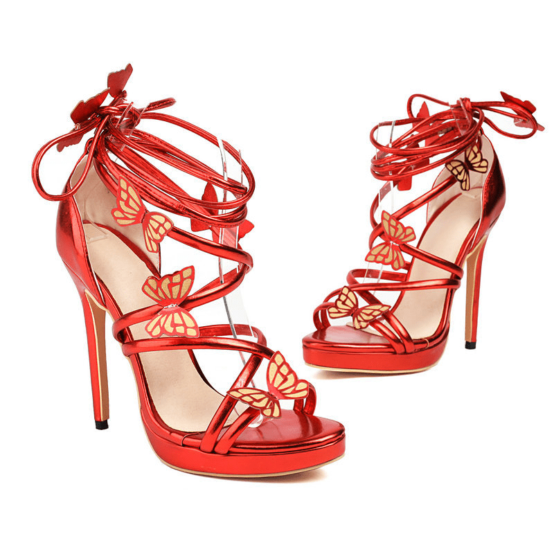 Primadon Stiletto-Absätze Linn elegante Schmetterlings-Heels für Damen