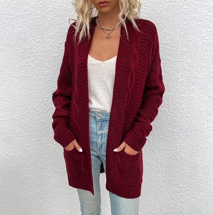 Primadon Strickjacken Burgunder / S Sola Damen Strickjacke | Superweich, Elegant
