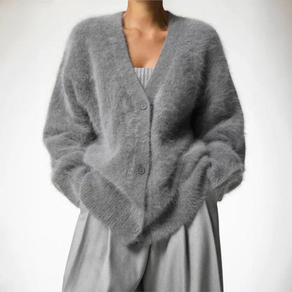 Primadon Strickjacken Dunkelgrau / S Eleganter Kaschmir Cardigan für Damen weich zeitlos vielseitig