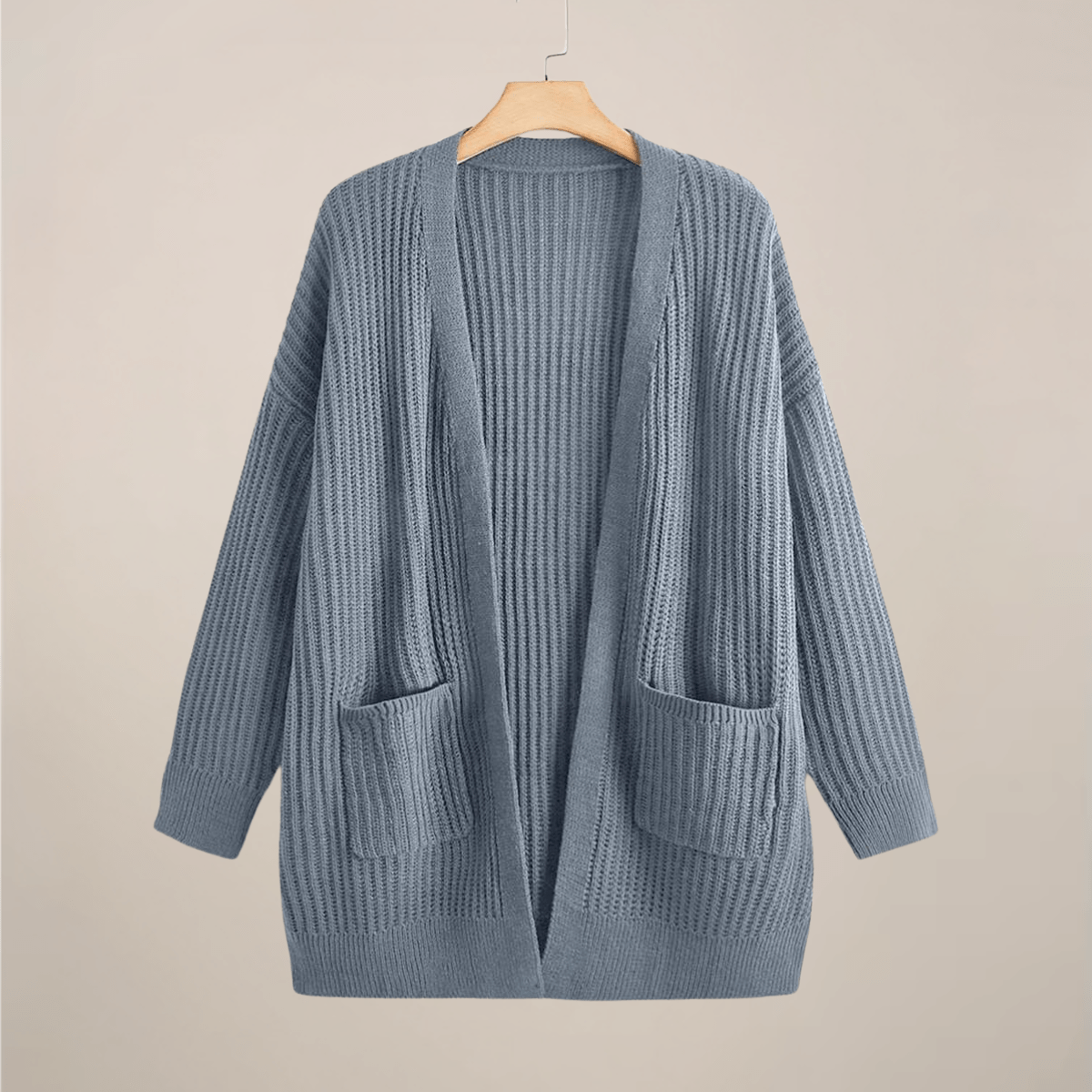 Primadon Strickjacken Grau / S Clara | Lässige Strickjacke Damen Übergröße Atmungsaktiv