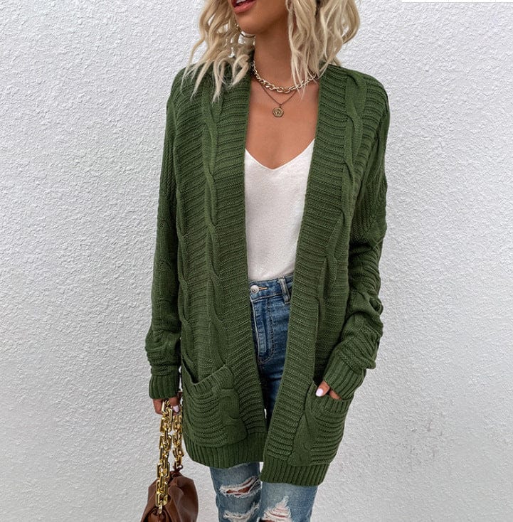 Primadon Strickjacken Grün / S Sola Damen Strickjacke | Superweich, Elegant