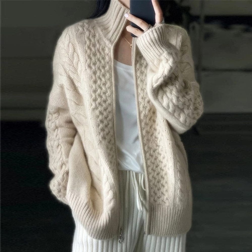 Primadon Strickjacken XS Elegante Strickjacke für Damen aus Kaschmir locker geschnitten ganzjährig