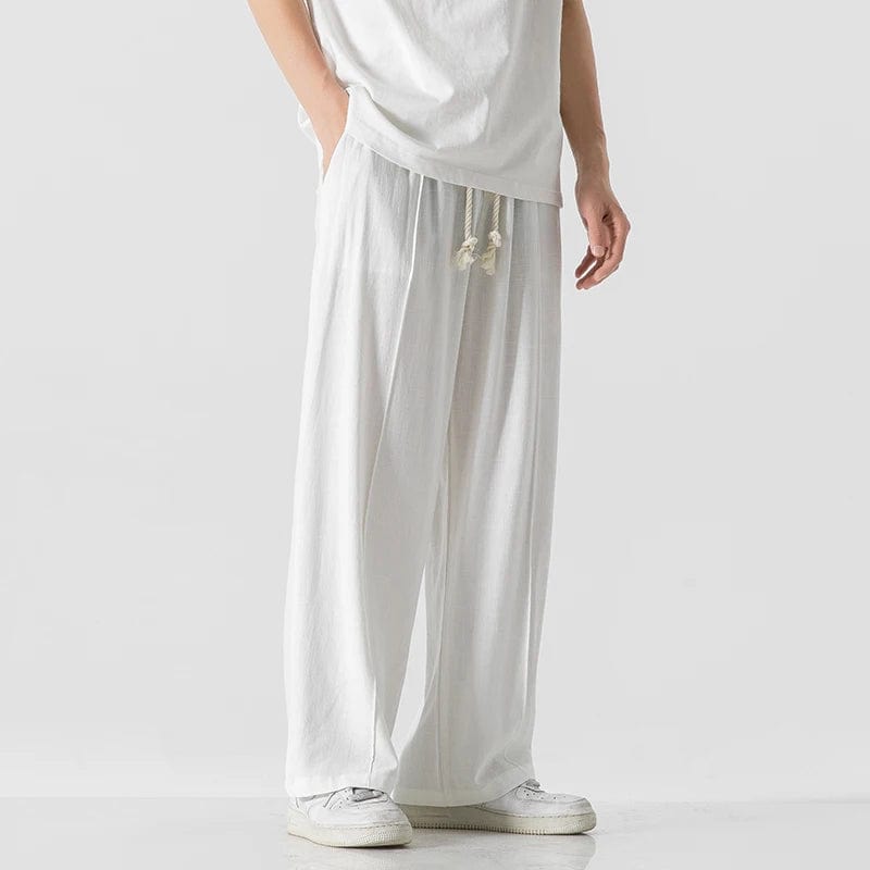 Primadon Sweatpants: Jogginghose Weiß / S Duke | Lässige Sweatpants für Herren Leinen