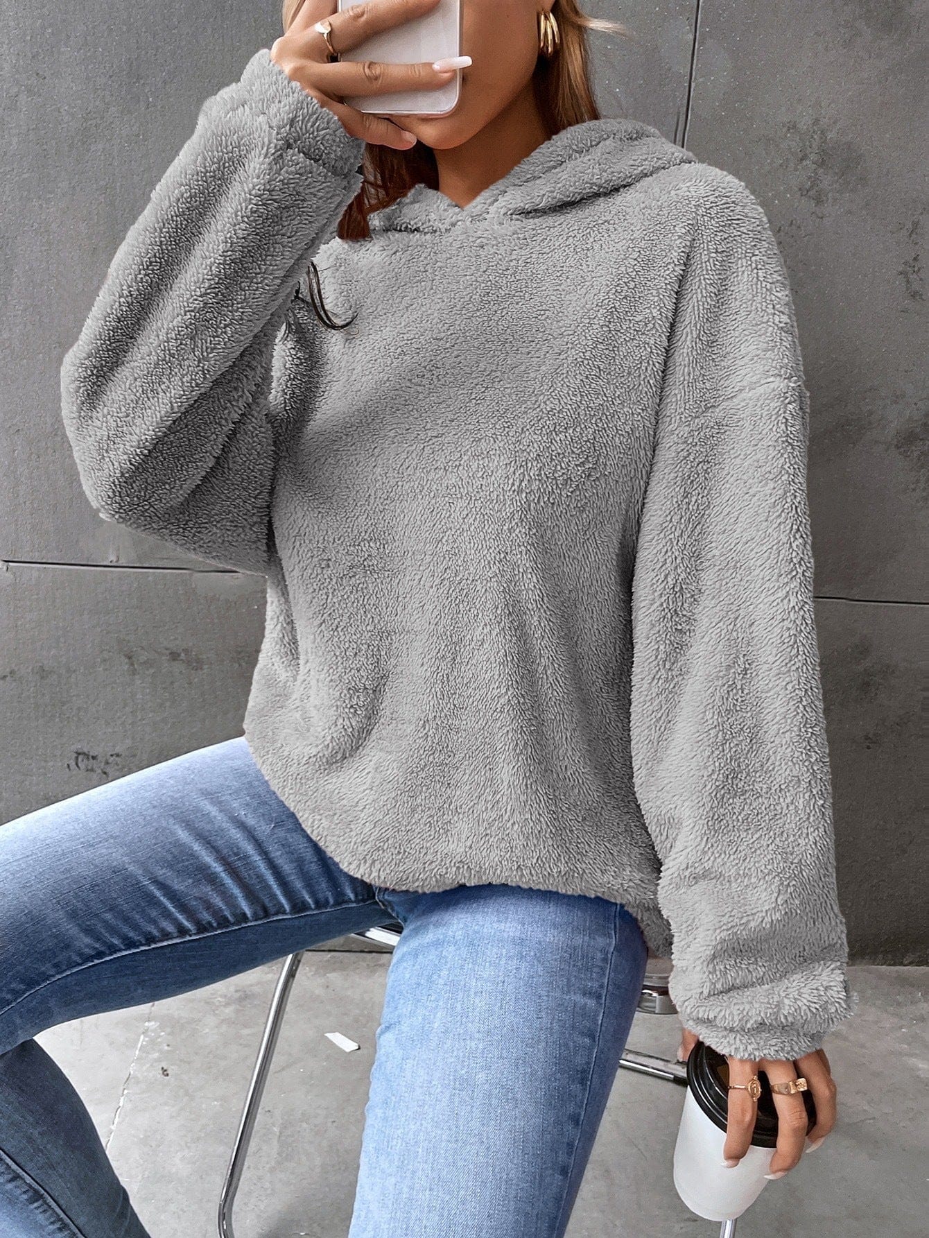 Primadon Sweatshirts Hellgrau / S Amelie | Weicher Cropped Pullover für Damen Winter