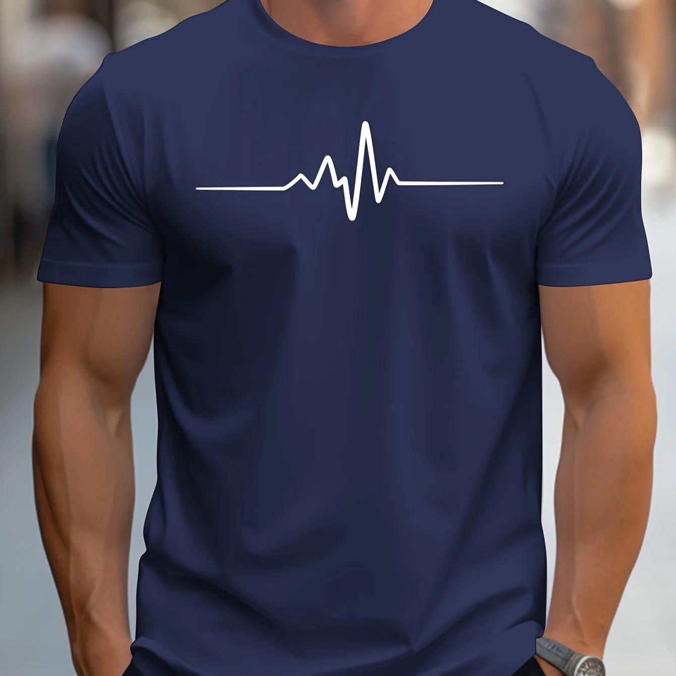 Primadon T-Shirts Blau / S Hektor | figurbetontes T-Shirt für Herren Baumwolle