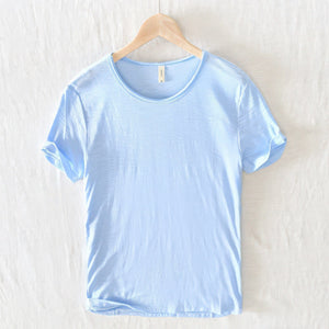 Primadon T-Shirts Himmelblau / M Tillmann | Atmungsaktives Herren T-Shirt aus Baumwolle Sommer