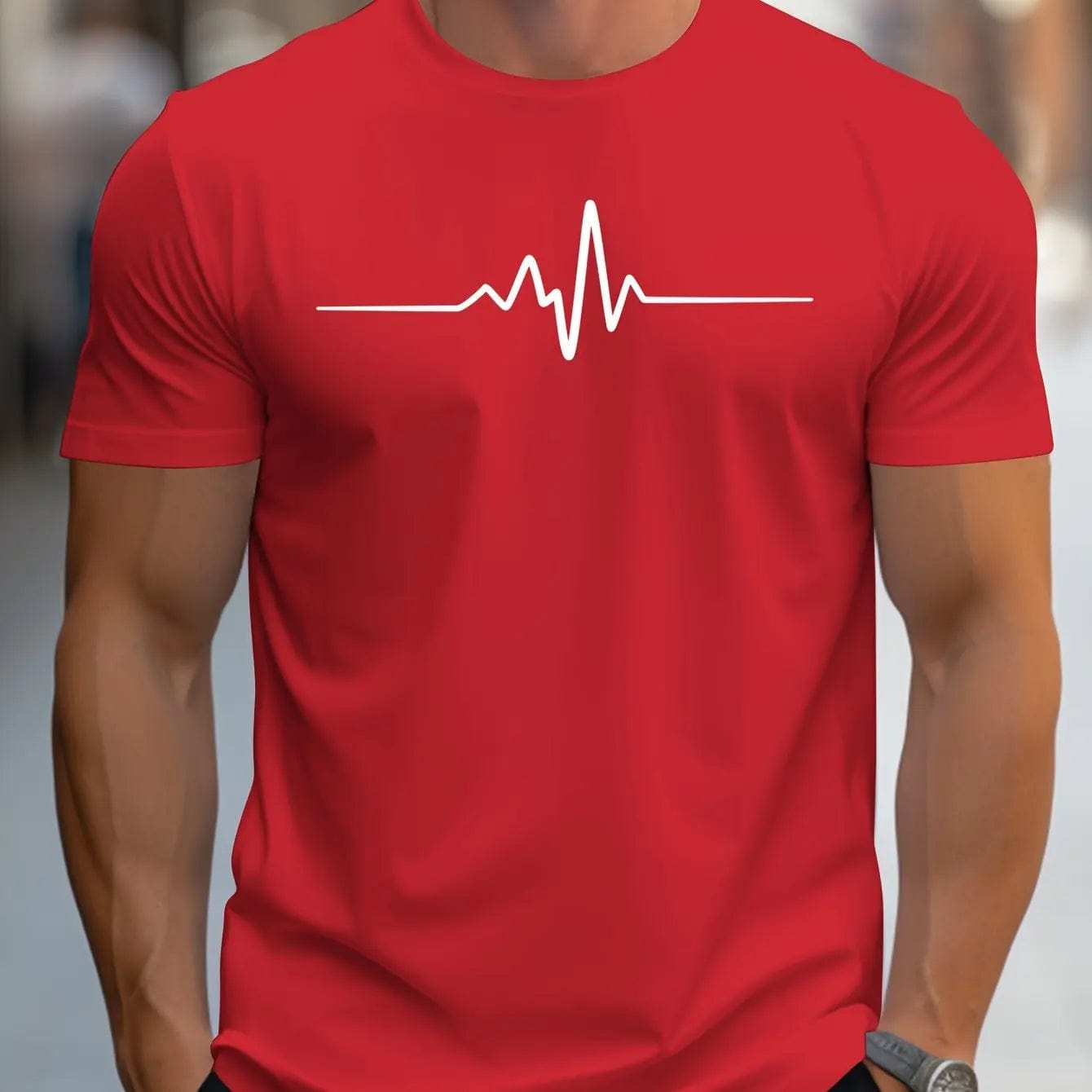 Primadon T-Shirts Rot / S Hektor | figurbetontes T-Shirt für Herren Baumwolle