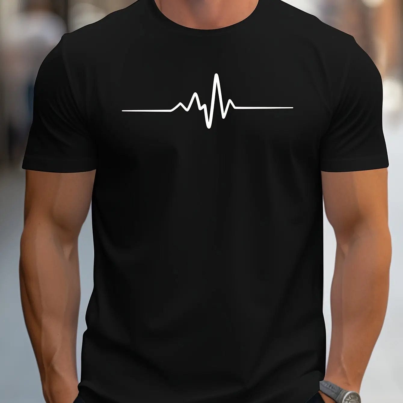 Primadon T-Shirts Schwarz / S Hektor | figurbetontes T-Shirt für Herren Baumwolle
