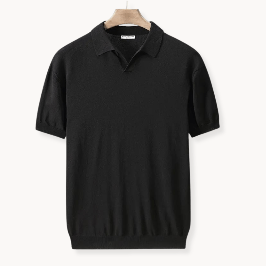 Primadon T-Shirts Schwarz / S Mavin lässiges Polo Shirt für Herren Baumwolle