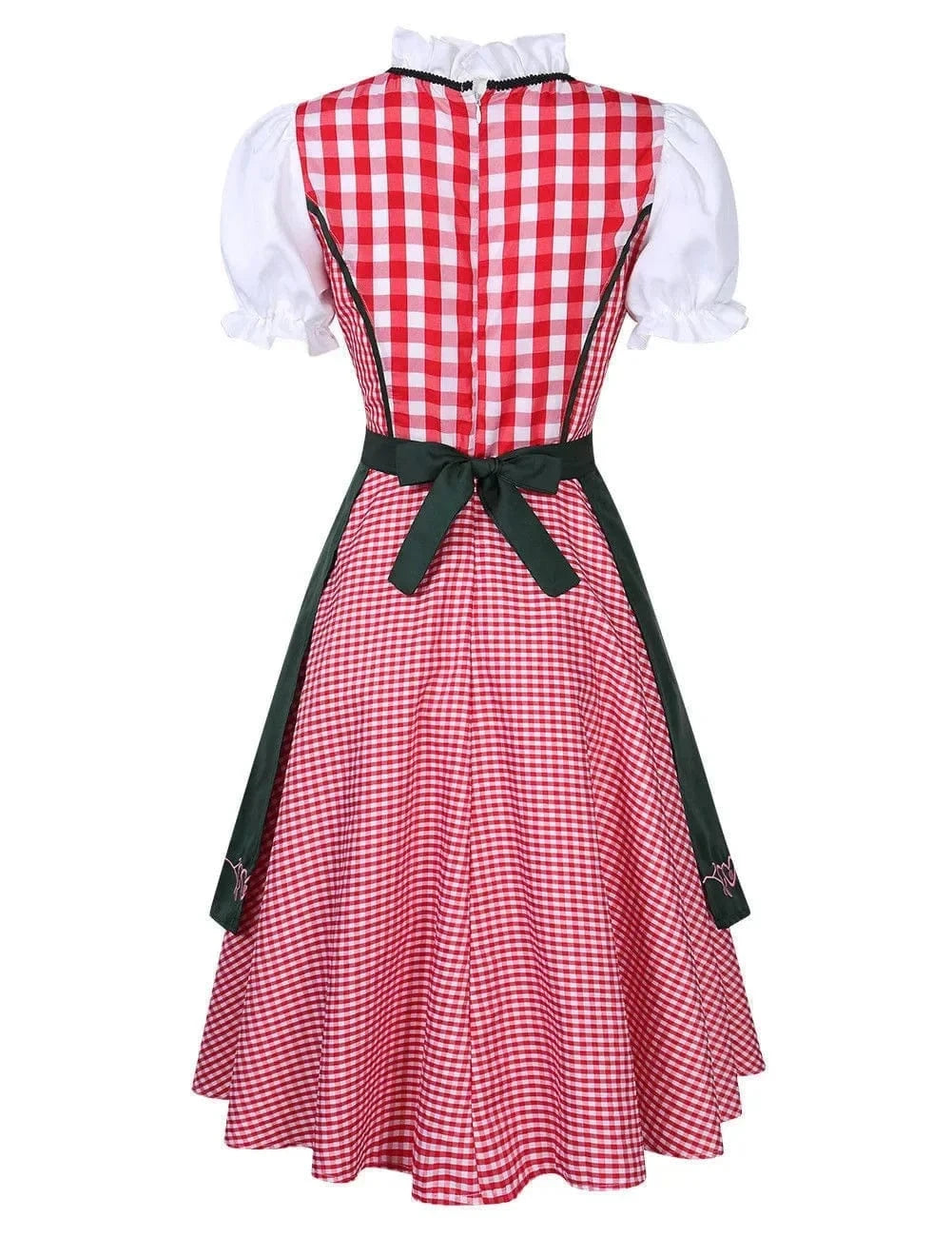 Primadon Traditionelle Kleider Amelie | Elegantes Karomuster Dirndl für Damen Oktoberfest