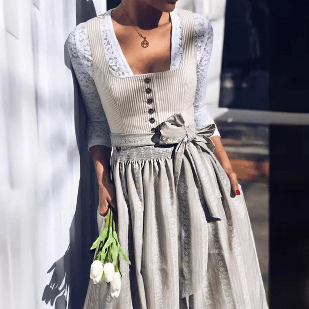 Primadon Traditionelle Kleider Default Emilia | Elegantes Dirndlkleid für Damen Oktoberfest