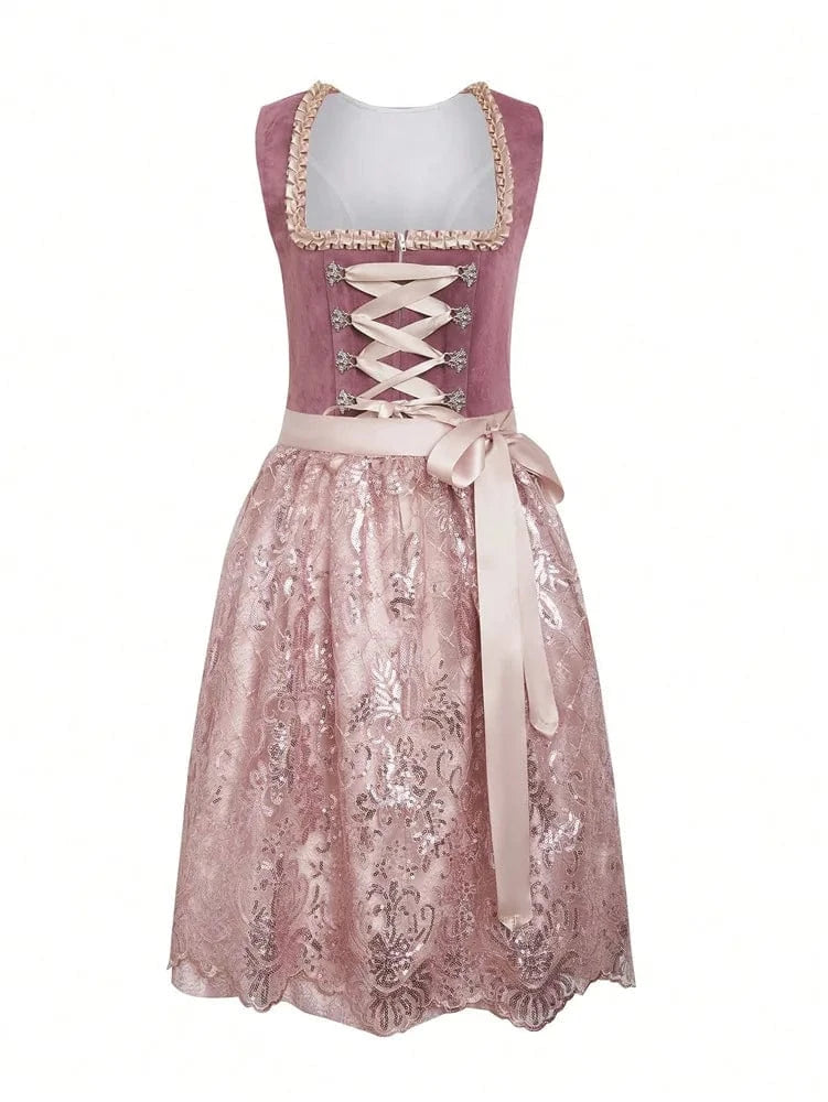 Primadon Traditionelle Kleider Flora | Elegantes Dirndl für Damen Oktoberfest Trachtenmode