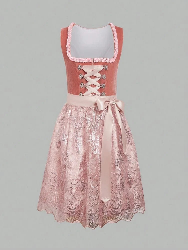 Primadon Traditionelle Kleider Flora | Elegantes Dirndl für Damen Oktoberfest Trachtenmode