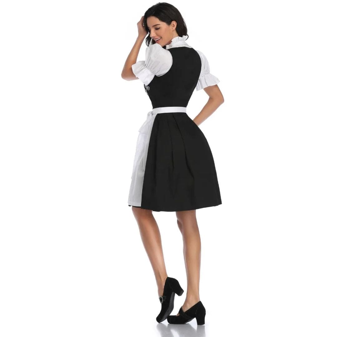 Primadon Traditionelle Kleider Franchesca | Elegantes Dirndl für Damen Oktoberfest Baumwolle